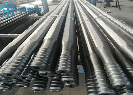 High Rigidity T38 Thread Drill Rod in Carbon Steel for Mining with 600mm-6400mm Length