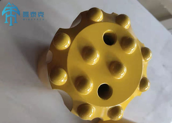 76mm T38 T45 R32 Thread Button Bit with High Strength Alloy Steel and Spherical Ballistic Buttons for Mining and Quarrying