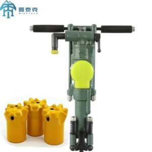 Y24 Model Hand Held Rock Drill for Granite Marble Limestone with 5m Drilling Depth and 32-42mm Bore Diameter