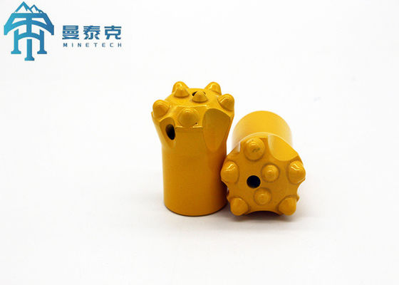 Forged Tapered Rock Drilling Bit 50mm Length 2 Flushing Holes 0.25kg Weight Black/Yellow/Green/Red