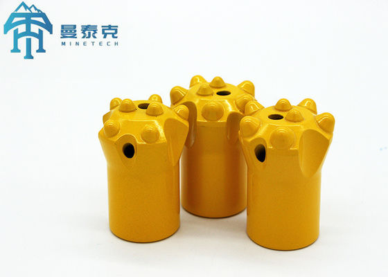 Carbide Steel Tapered Button Bit Silver Flushing Holes 3 Or Customized for Drilling Applications