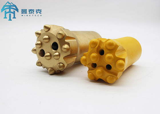 Spherical Thread Button Bit with 3 Flushing Holes for Mining and Quarrying CNC Milling and Heat Treatment Process