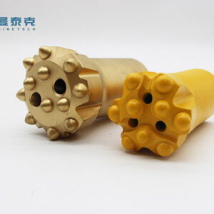 T38 64mm Top Hammer Threaded Button Rock Drilling Bit with 10 Buttons Carbon Steel Construction