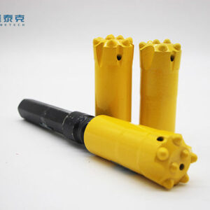 45mm R32 Thread Button Bit with 2 Flushing Holes for Drilling Soft and Loose-Medium Rock