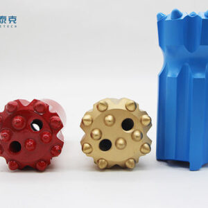 80mm Ballistic Carbide Shape Retract Button Bit with T45 Threaded for Blasting and CNC Milling